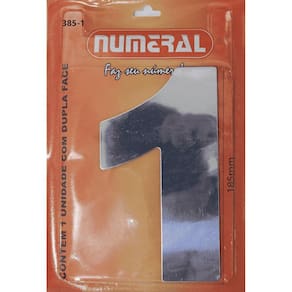 Número Residencial 1 Numeral Em ACM Cromado