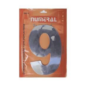Número Residencial 9 Numeral Em ACM Cromado