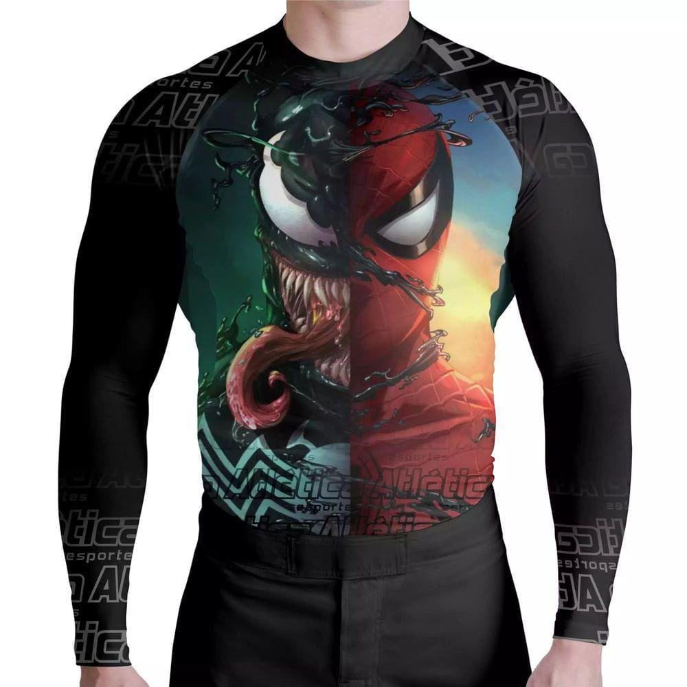 Camisa Rash Guard Venom E Homem Aranha Atl