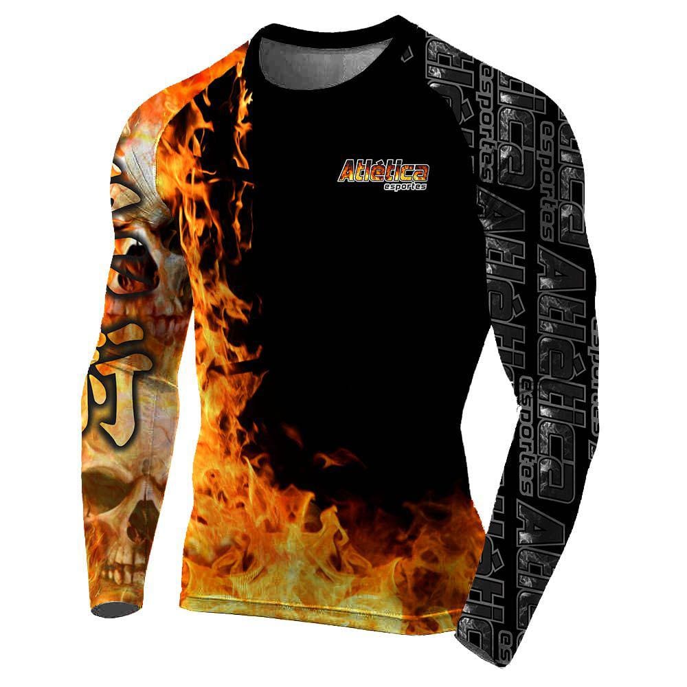 Rash Guard Fogo Masculina Atlética