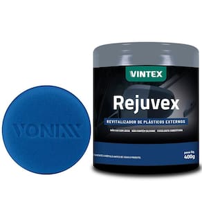 Kit Automotivo Revitalizador e Brilho em Plástico e Borracha Vonixx Rejuvex + Aplicador Espuma