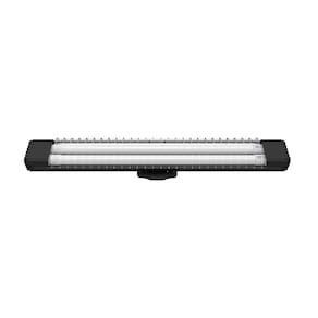 Luminária Taschibra Lumifacil Pequena 2X T8 Led Preta Luz Amarelo Quente 3000K Bivolt