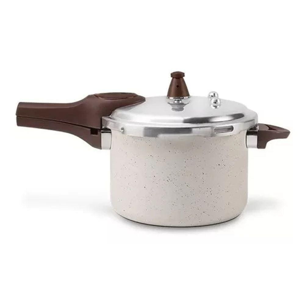 panela de pressão brinox ceramica life pressure com indução 4.2 lts vanila