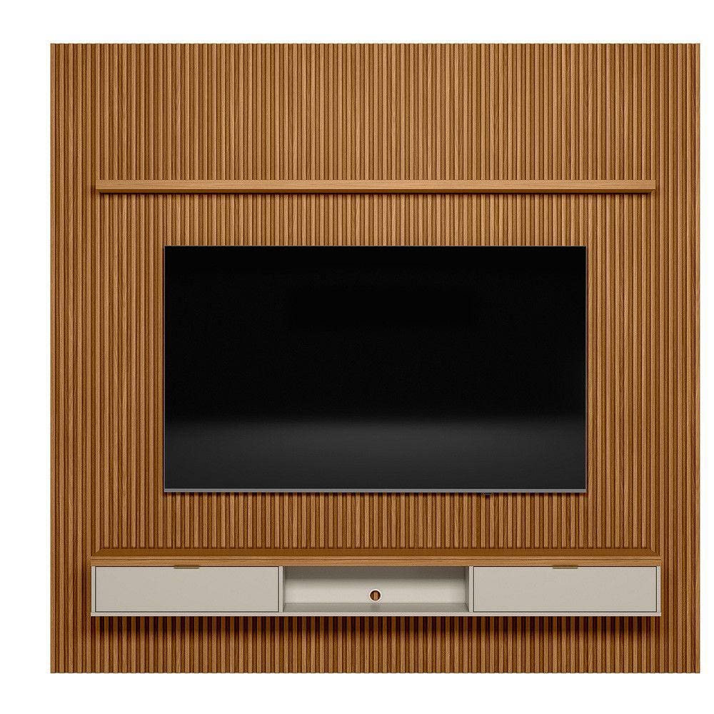 Painel Modular Ripado 2,60m com Nicho e Prateleira Linea Brasil