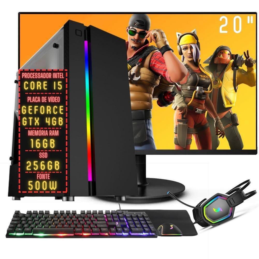 Pc Gamer Barato Completo Intel I5 16gb Hd 1tb Monitor 21