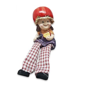 Boneca da Fartura da Maçã Perna Mole Tecido Resina 17cm