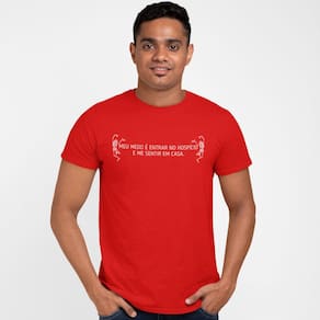 Camiseta Masculina Meu Medo é Entrar No Hospício Hipsters