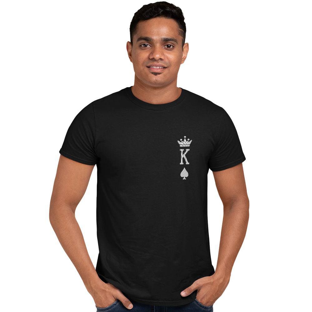 Camiseta Masculina Rei de Espadas Baralho Truco Jogo Cartas