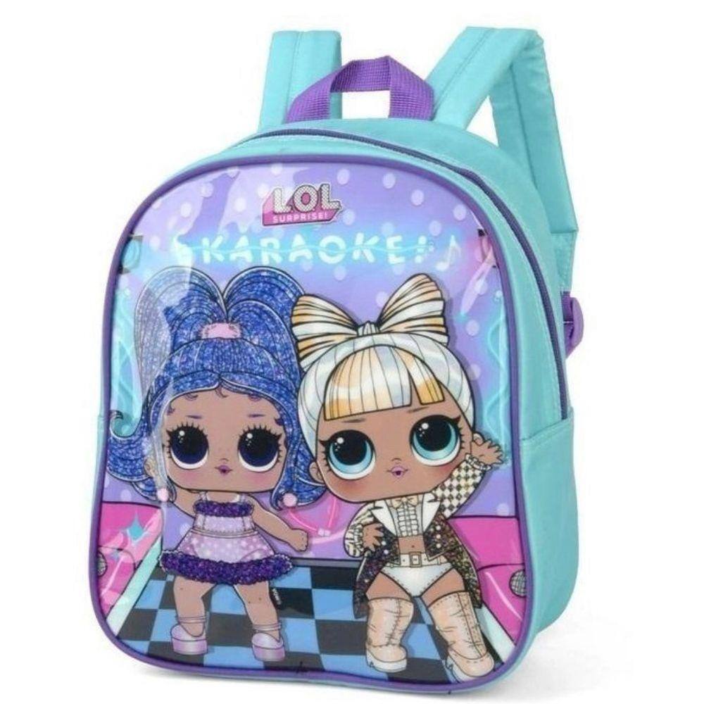Mochila Escolar Infantil Creche LOL Surprise Luxcel Azul