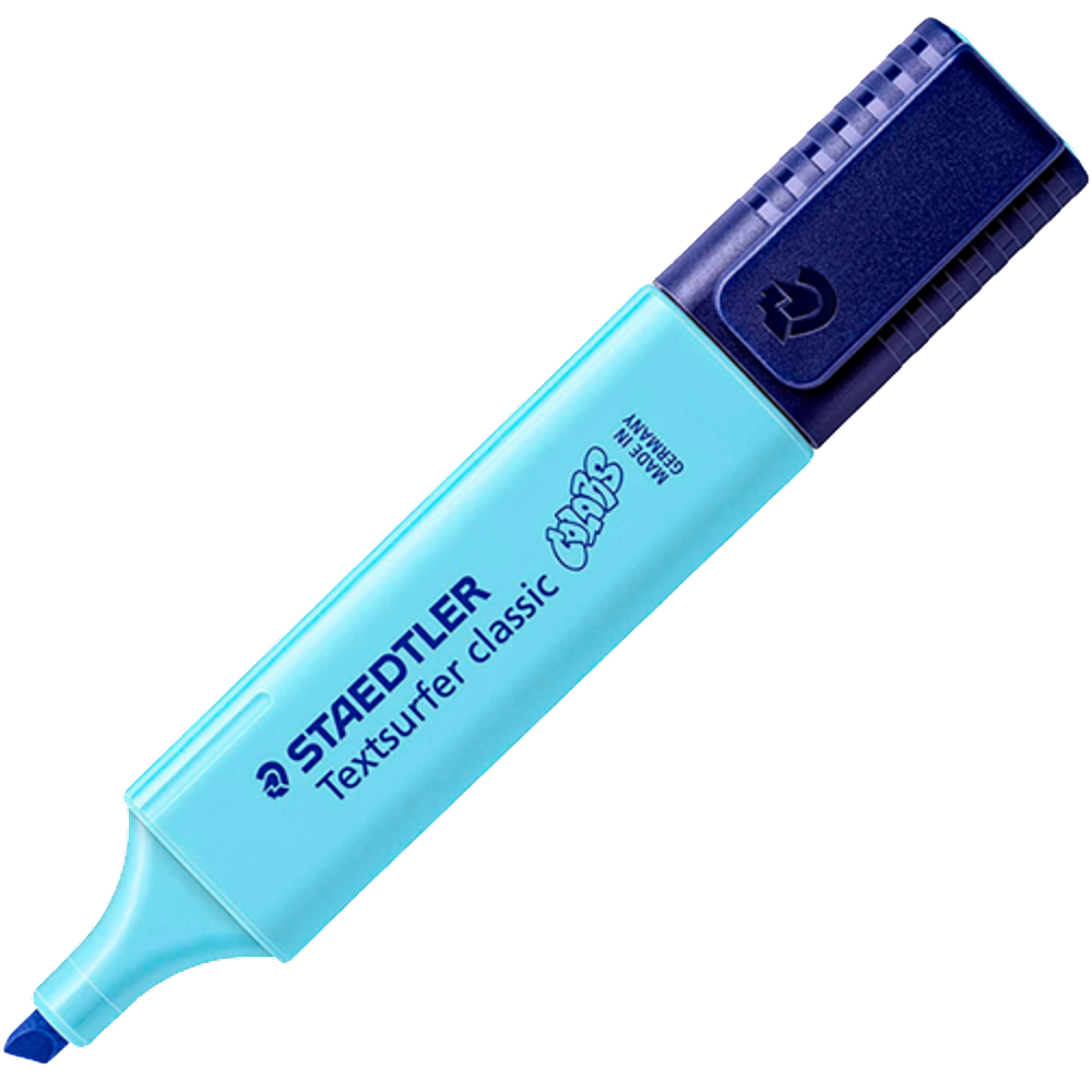 Marca Texto Textsurfer Classic Pastel Staedtler Cor Azul Céu