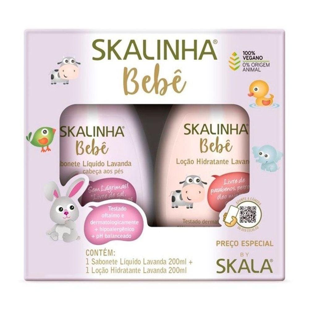 Kit Skalinha Bebê Lavanda Sabonet Líquido + Hidratant 400ml