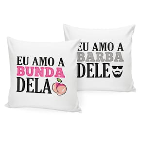 Par de Almofadas Declaração de Amor Divertida Para Casais