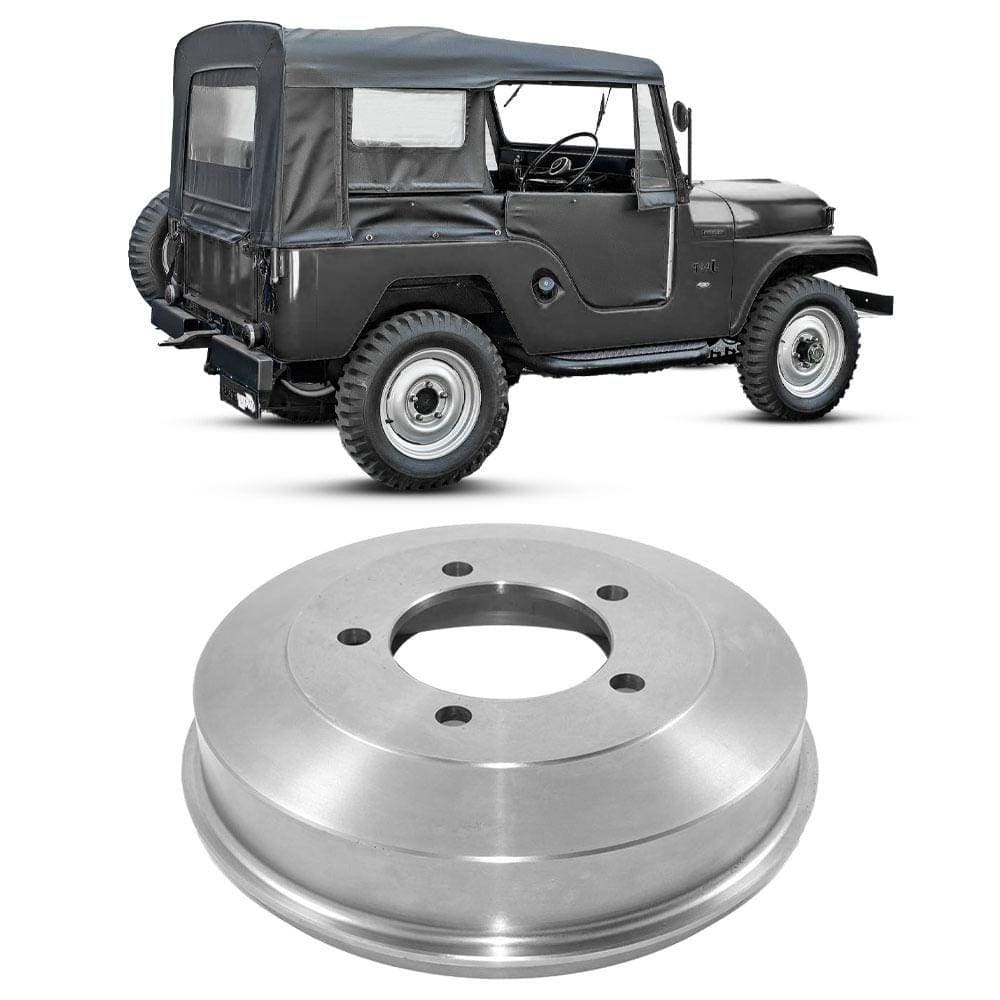 Tambor Freio Ford Jeep 60 a 75 Tras Sem Cubo Hipper Freios