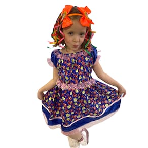 Vestido Junino Infantil Festa Junina Caipira Menina Sao Joao Arraia