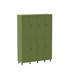 Armario Roupeiro 8 Portas Aço GRP 504/8 Pandin Móveis Verde Miró