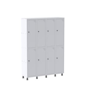 Armario Roupeiro 8 Portas Aço GRP 504/8 Pandin Móveis Branco