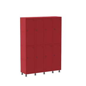 Armario Roupeiro 8 Portas Aço GRP 504/8 Pandin Móveis Vermelho