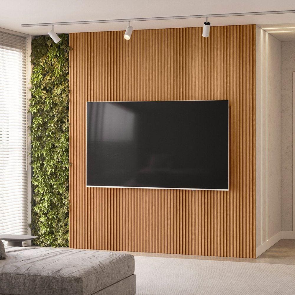 Painel Ripado Modular 250cm Marrom Fosco