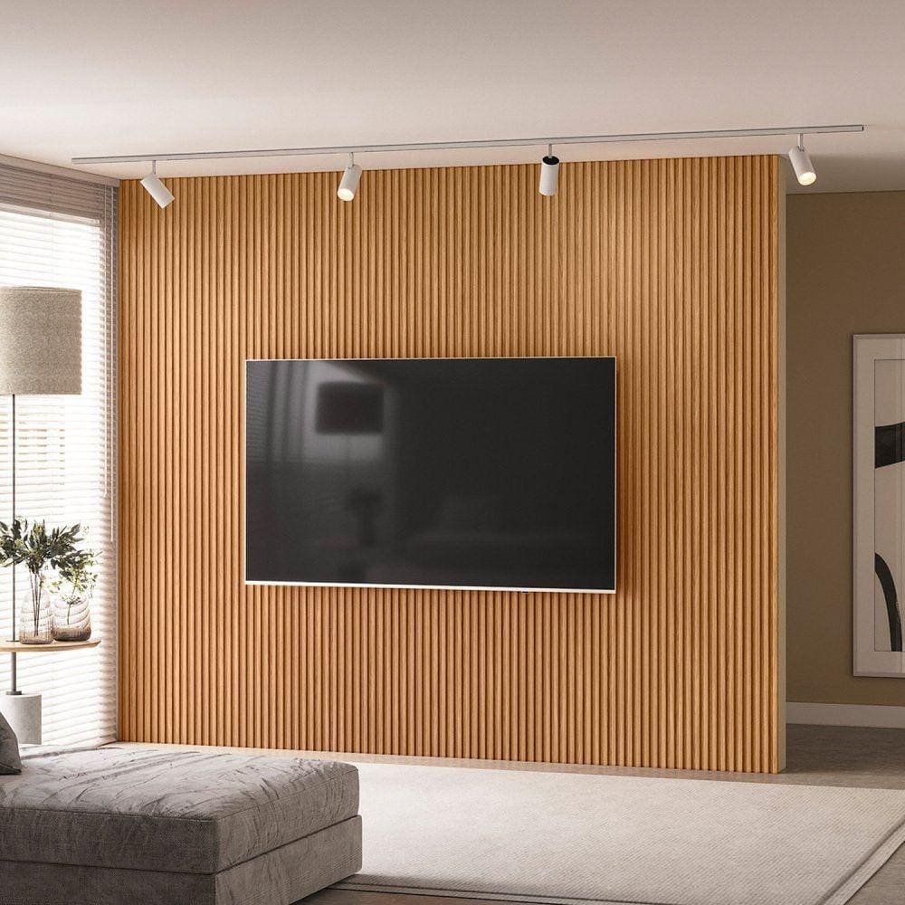 Painel Ripado Modular 250cm Marrom Fosco