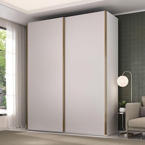 Guarda Roupa Solteiro sem Espelho 2 Portas 3 Gavetas Veneto Branco
