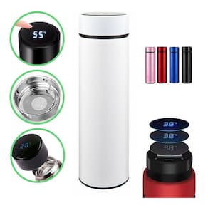 Garrafa Térmica Em Aço Inox Visor Temperatura Digital Led 500ml