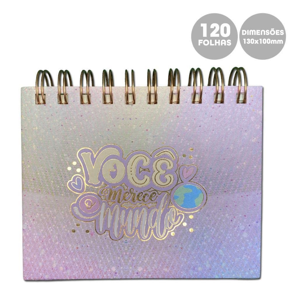 Bloco De Notas Espiral Você Merece O Mundo 120Fls Merci