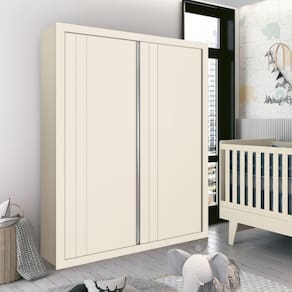Guarda Roupa de Bebê 2 Portas 3 Gavetas Prince Areia Fosco
