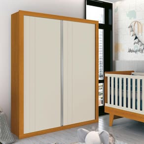 Guarda Roupa de Bebê 2 Portas 3 Gavetas Prince Areia Fosco/Savana