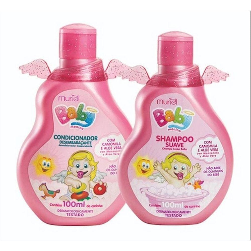 Kit Shampoo + Condicionador Muriel Baby Rosa 100ml