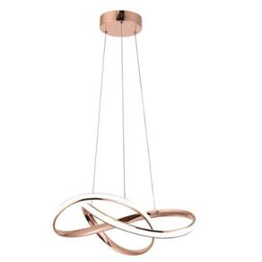 Pendente Moderno Rose Gold 50cm Led 45W Bivolt