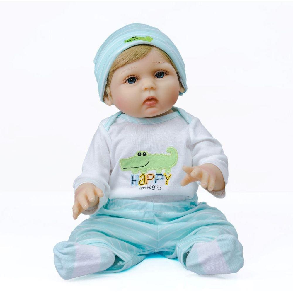 Bebe Reborn Menino 100% Silicone 57 Cm - NPK Doll em Promoção é no