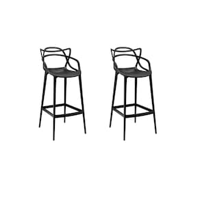 KIT C|2Banqueta baixa Masters Allegra - 66 cm - Preto