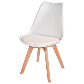 Cadeira Eames Eiffel Leda Saarinen Design Branco Para Mesa De Jantar Sala Cozinha Única