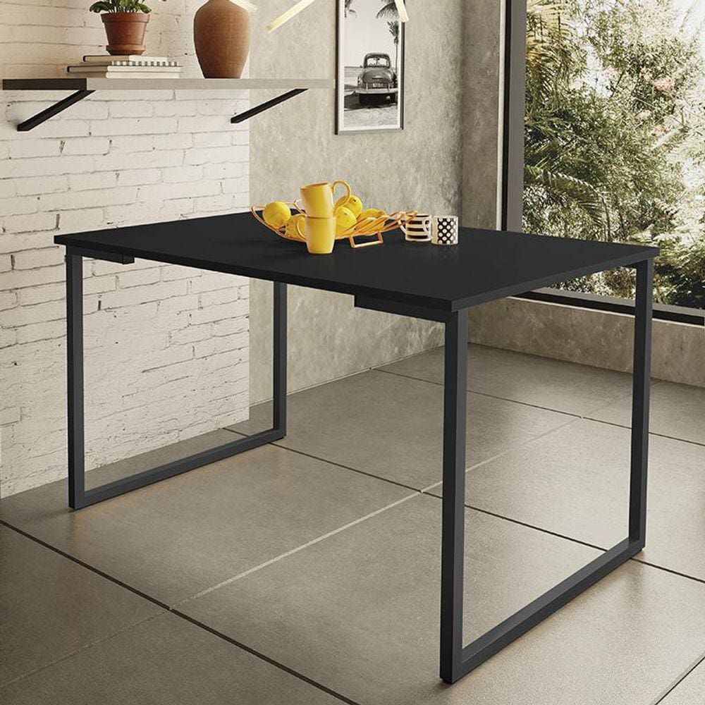 Mesa de Jantar Steel Estilo Industrial Pés de Aço 120x80cm