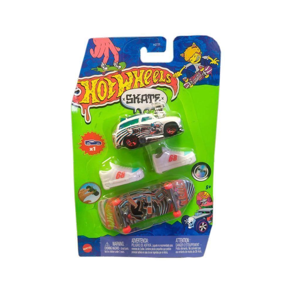 Skate Dedo Hot Wheels C/ Tênis + Pista Fingerboard Original