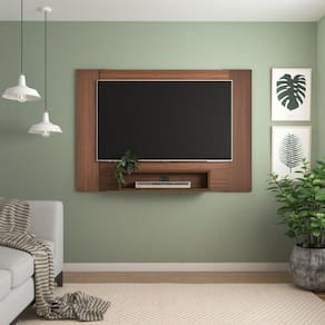 Painel para TV até 40 Polegadas com Nicho Cine Artely Cedro/Off White