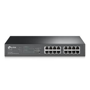 Switch Gigabit Easy Smart 10/100/1000 C/ 16 Portas (Sendo 8 Poe) Tl-Sg1016Pe Smb
