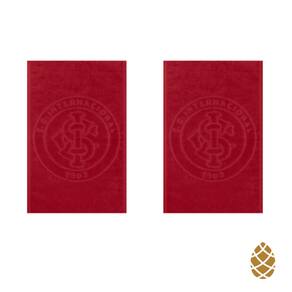 Kit 2 Toalhas de Rosto Jacquard Buettner Inter Vermelho