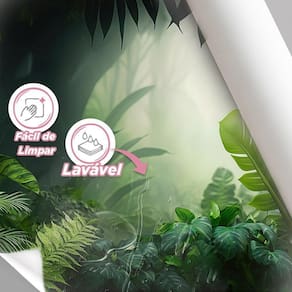 Papel De Parede Painel 3D Folhas Floresta Tropical 2M