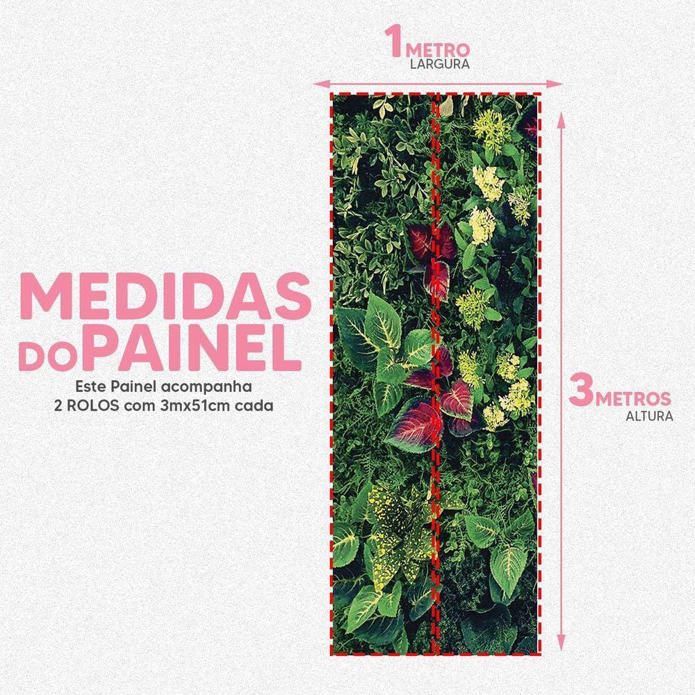 Papel De Parede Painel 3D Folhas Macro Verde Viníl 1M