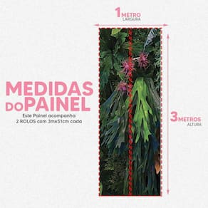 Papel De Parede Painel 3D Folhas Flores Colorida 1M