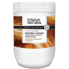Creme De Massagem Corporal Cafeína 7 Ativos 650g Dagua Natural