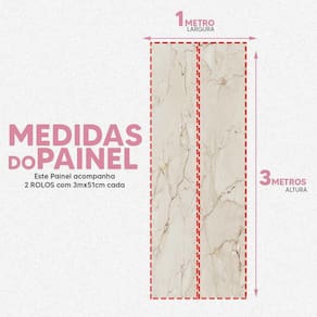Papel De Parede Painel 3D Mármore Porcelanato Bege 1M