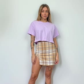 Camiseta Aveloz Feminina Cropped Lilás