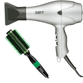Kit - Secador Fox Ion Prata 2000W 127V - Escova Proart Pro Verde 25Mm Epm02