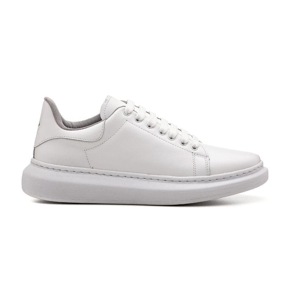 Sapato Casual Masculino All White Estiloso Leve Macio Confortável Dia a Dia Versátil Premium