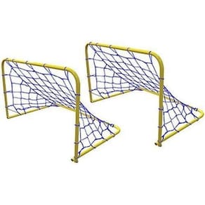 Par Gol Futebol Praia Campo Mini Traves Redes - 55x78x54cm