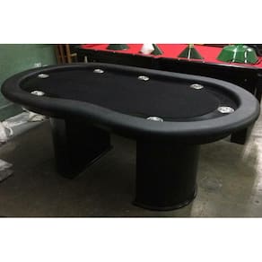 Mesa Poker Baralho Cartas  Oval  C/ Porta Copos