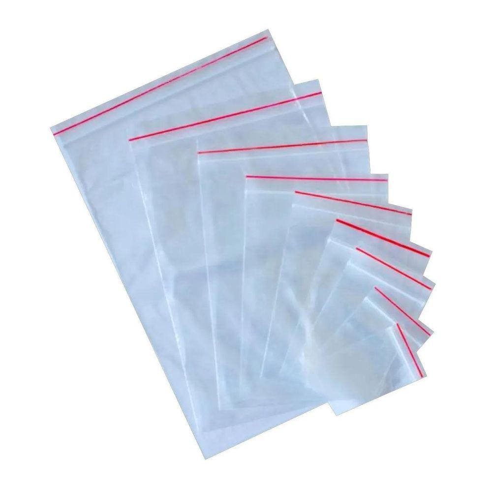 100 Saco Fechamento Zip N12 35X45Cm Fecho Hermético 1Pct
