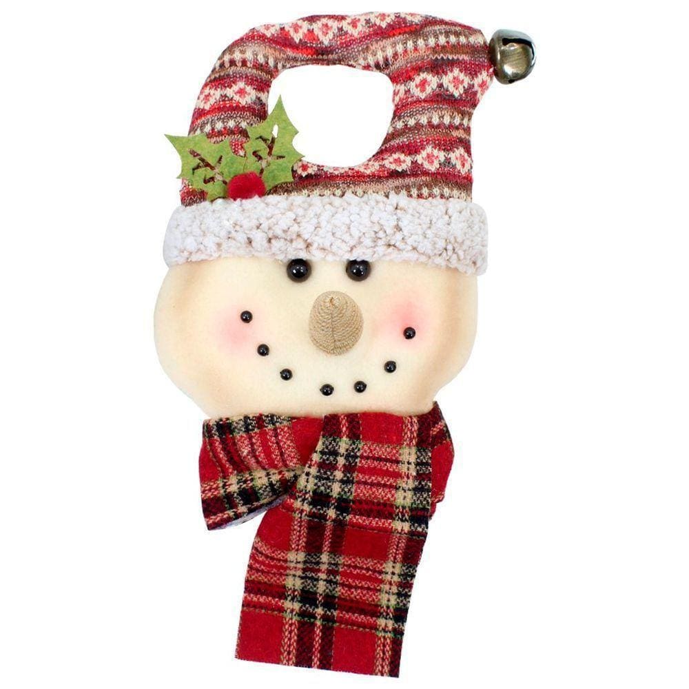 Decoração Enfeite Natal Boneco Neve Vermelho árvore De Natal 25cm